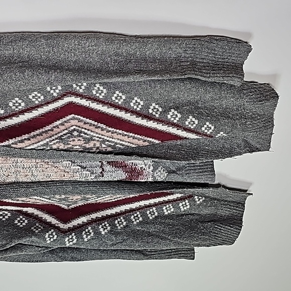 Hollister small gray and red hooded layering  cardigan - Picture 3 of 7